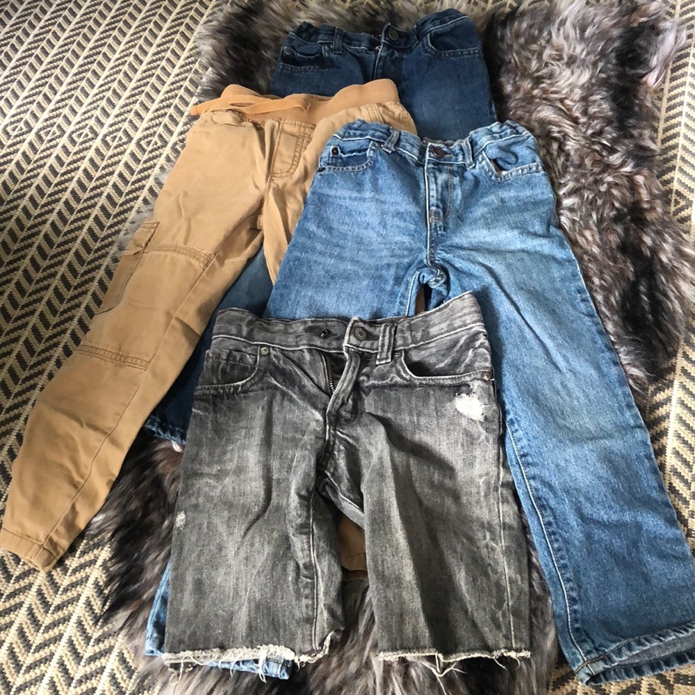 3 pairs of pants and 1 pair of shorts 5T